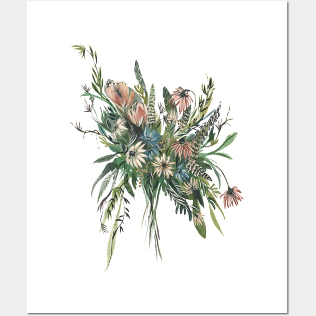 Wildflower Olivia Wall Art by themintgardener